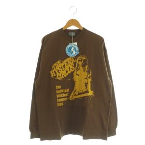 23AW HYSTERIC CIRCUS Tシャツ ロンT プリント XL ブラウン /MY OS