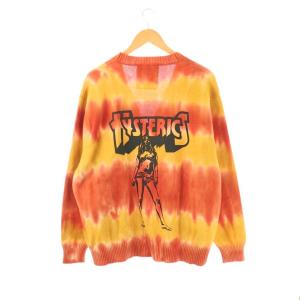 HYSTERIC GLAMOUR 24SS BAD ASS MAMA タイダイカーディガン F オレンジ イエロー