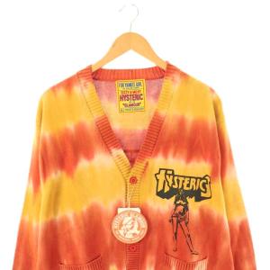 HYSTERIC GLAMOUR 24SS BAD ASS MAMA タイダイカーディガン F オレンジ イエロー