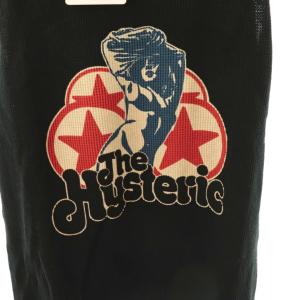 HYSTERIC GLAMOUR 23SS THE NUDISTタンクトップ ワッフル F ブラック /HK OS