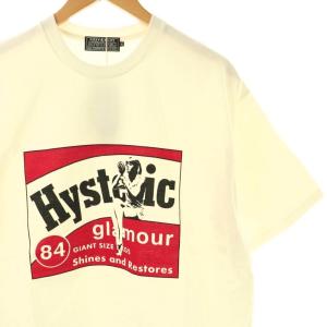HYSTERIC GLAMOUR 24SS ポリッシュヘビーウェイトTシャツ カットソー XL オフホワイト レッド ブラック /DO OS