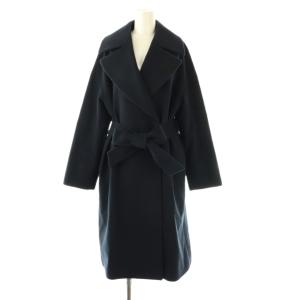 チェスターコート アウター ロング ウール 38 紺 /NR OS