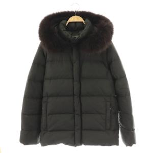 EUBULEODUE ダウンジャケット アウター フォックスファー 46 ブラック /CX OS
