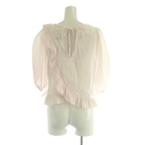 gelato pique セットアップ上下 Pink フリルプルオーバー 七分袖 フリルショートパンツ ガーゼ素材 ルームウェア
