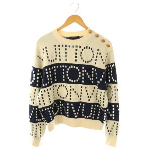 シグネチャーチャンキーストライププルオーバー ニット XS オフホワイト ネイビー