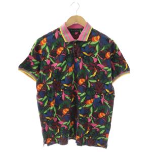 総柄 ポロシャツ 半袖 2XL ピンク マルチカラー /ES OS
