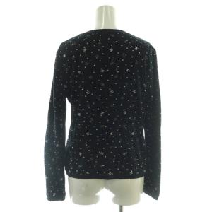 CHANEL ココマーク エンブロイダリー スパンコール ロングTシャツ 34 ブラック