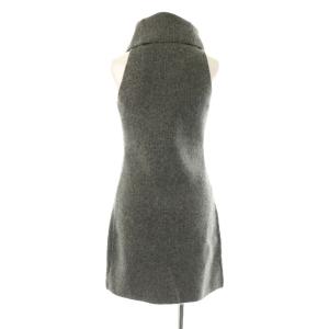 SNIDEL 25AW タートルネックミニニットワンピース ノースリーブ F グレー /HK OS