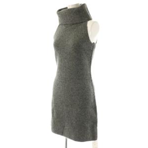 SNIDEL 25AW タートルネックミニニットワンピース ノースリーブ F グレー /HK OS