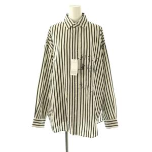 ×Levi Pata 24AW レギュラーカラーストライプシャツ 長袖 ホワイト ブラック /HK OS