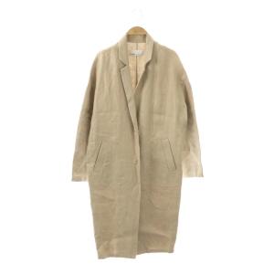 THE COAT リネンコート ロング 36 ベージュ /HK OS