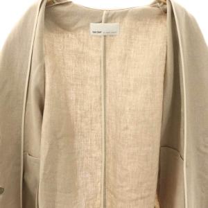 upper hights THE COAT リネンコート ロング 36 ベージュ /HK OS