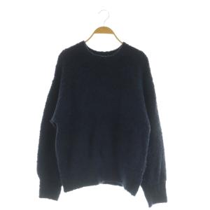 ブークレニット ボリュームスリーブプルオーバー セーター 長袖 ネイビー /MY OS