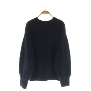 BEAUTY&YOUTH UNITED ARROWS ブークレニット ボリュームスリーブプルオーバー セーター 長袖 ネイビー /MY OS