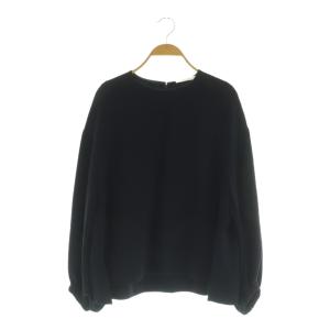 サイドスリットバックジップブラウス 長袖 プルオーバー ボリュームスリーブ 36 ネイビー /MY OS