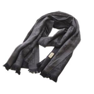 ストール マフラー GG柄 ウール グレー