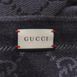 GUCCI ストール マフラー GG柄 ウール グレー