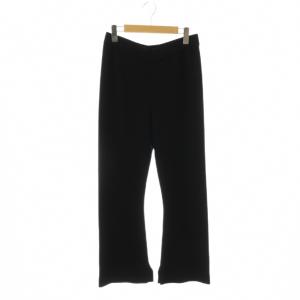 スムースニットパンツ フレア 38 ブラック /HK OS