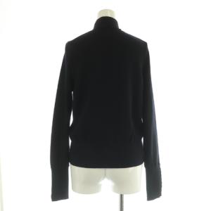 ESTNATION 23AW フェイクパール装飾ハイネックニット セーター 長袖 リボン付 F ブラック /MY OS