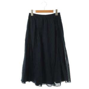 25SS Linear Cotton Irregular Pleat Skirt スカート ロング P