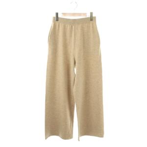 24AW Wide Straight ニット パンツ ワイド 36 ベージュ /HK OS