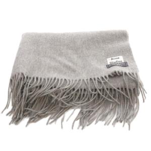 Acne Studios ウール マフラー フリンジ ストール グレー /SR