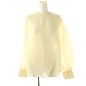 25SS ラミーリヨセルノーカラーブラウス アイボリー /ES OS