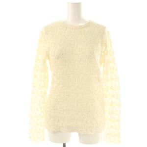 25AW Flowerストレッチレースプルオーバー カットソー アイボリー /DO OS