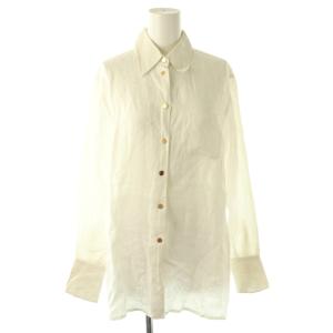 リネン長袖シャツ ブラウス 36 ホワイト /DF OS