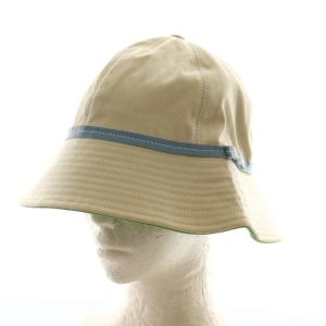 バケットハット バケハ 帽子 裏地シグネチャー M/L 水色 ライトブルー ベージュ /AQ OS SH