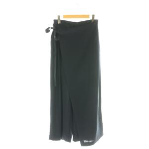 24SS Wrap Pants ワイドパンツ 36 ネイビー /ES OS
