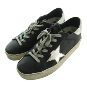 GOLDEN GOOSE HI STAR ヴィンテージ加工 スニーカー 37 ブラック グレー
