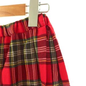 TSURU by Mariko Oikawa 24AW Luna プリーツチェックスカート ロング 34 レッド /HK OS SH