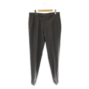 REGENT FIT スラックスパンツ ダブル裾 34 チャコールグレー /ES OS AD