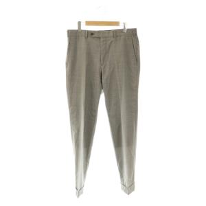 REGEN ハウンドトゥーススラックスパンツ ダブル裾 33 ブラック ホワイト /ES OS AD