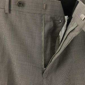 Brooks Brothers REGEN ハウンドトゥーススラックスパンツ ダブル裾 33 ブラック ホワイト /ES OS AD