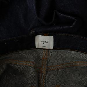 UNGRID 23AW ワイド ロールアップ ルーズ デニムパンツ 25 紺 ネイビー UNGRID /AG OS