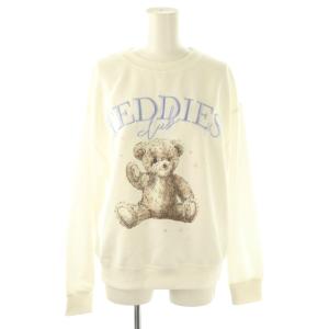 SNIDEL ホーム HOME 24AW セットアップ ベアプリント スウェット ロングパンツ F アイボリー マルチカラー