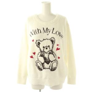 ホーム HOME 24AW モチーフジャガードプルオーバー ニット セーター F ホワイト ブラウン レッド