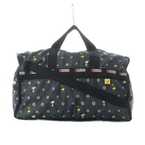 ボストンバッグ 旅行 大容量 黒 ブラック 白 ホワイト 黄色 イエロー スヌーピー柄 /RI OS