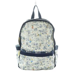 ピーターラビット リュック マルチカラー 白 ホワイト ネイビー ベージュ ピーターラビット柄 /RI