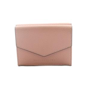 コンパクトウォレット 財布 三つ折り 小銭入れ レザー ピンク /MI OS