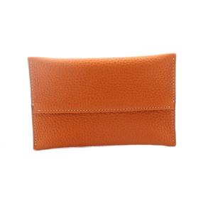 ティッシュケース レザー オレンジ /MI OS