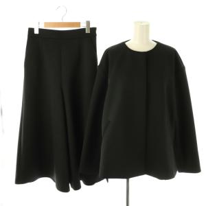 23SS ソフトダンボール ジャケット キュロットパンツ セットアップ 38 ブラック /DF OS