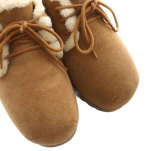 UGG australia パンプド レース アップ PUMPED LACE UP ムートンシューズ ブーティ US9 26cm 茶