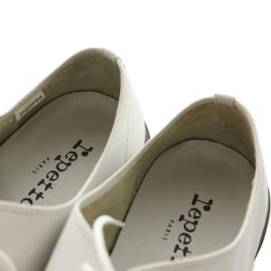 Repetto レザーレースアップシューズ ビジネス 40 白 ホワイト 黒 ブラック /AQ OS