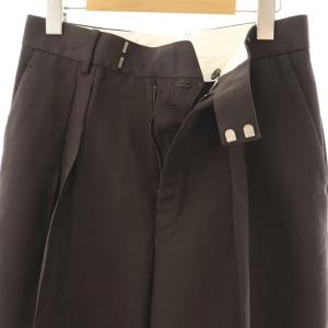 FUMIKA_UCHIDA W/R 2-INTUCK WIDE SLACKS スラックスパンツ 36 ブラック