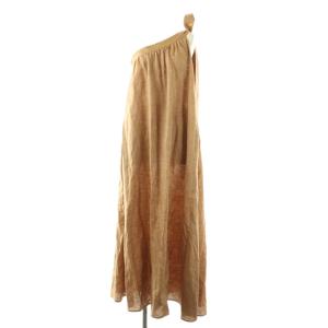 One Shoulder Ribbon Dress ワンピース F ベージュ