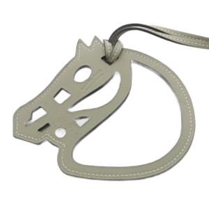 HERMES パドック シュバル バッグ キーホルダー グレージュ
