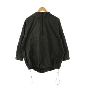 24AW ウェザーフードプルブルゾン ジャケット チェック M グレー ブラック /DF OS